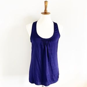 Trina Turk navy silk racerback tank size s